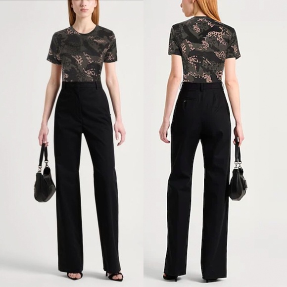 ZADIG & VOLTAIRE | Contemporary Black Camo Military T-Shirt 100% Linen | Size S - Picture 1 of 11